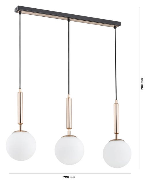 Lampa wisząca Volda Picolo złota 3 x E14 Alfa