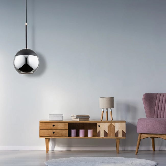 Lampa wisząca Volda czarna E27 Alfa