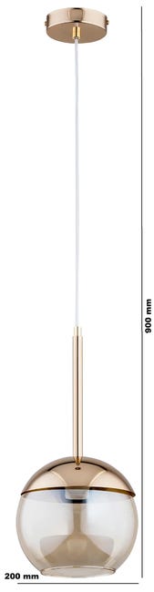 Lampa wisząca Volda złota E27 Alfa