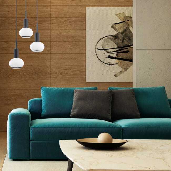 Lampa wisząca Zebra czarno-biała 3 x E14 Alfa