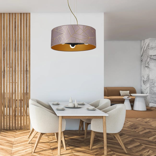 Lampa wisząca Ziggy różowy 3 x E27 Milagro