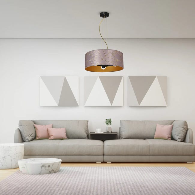 Lampa wisząca Ziggy różowy 3 x E27 Milagro