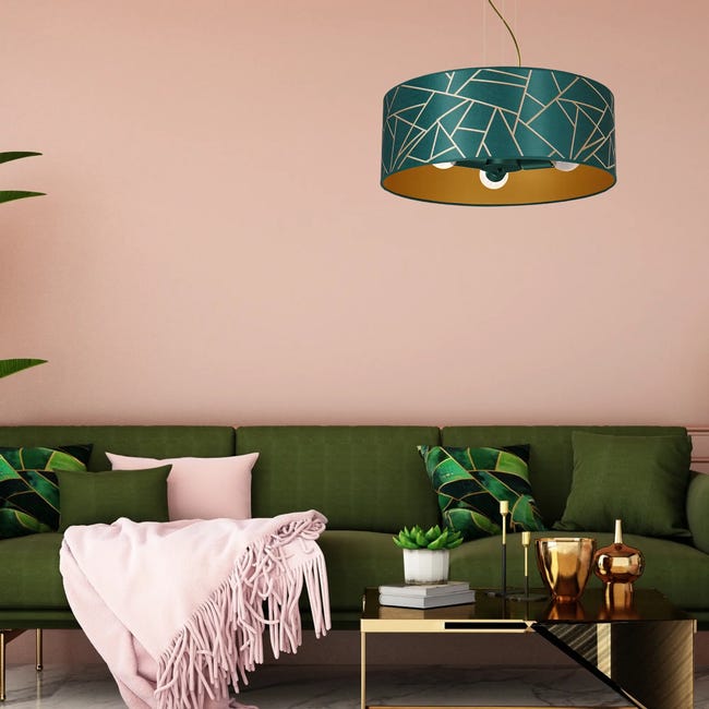 Lampa wisząca Ziggy zielony 3 x E27 Milagro