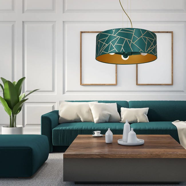 Lampa wisząca Ziggy zielony 3 x E27 Milagro