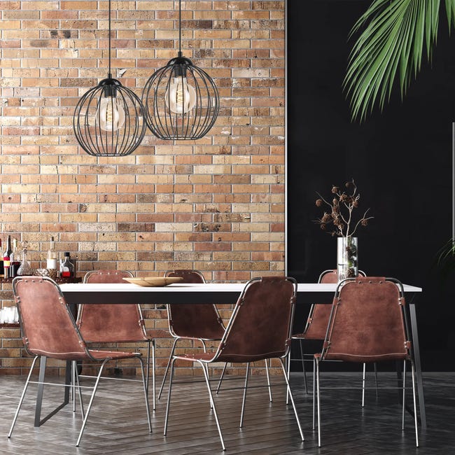 Lampa wisząca Zoya czarna 2 x E27 Lamkur