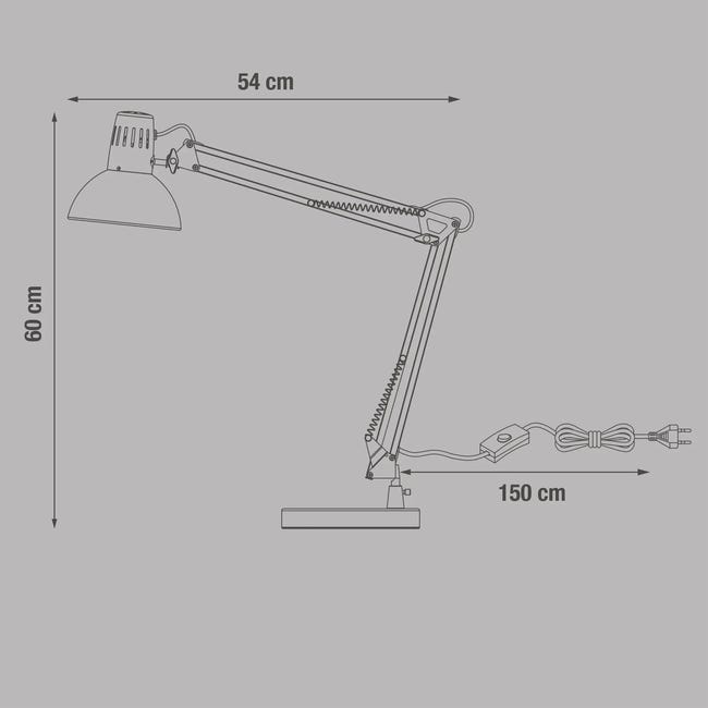 Lampka biurkowa Arquitecto czarna E27 Inspire