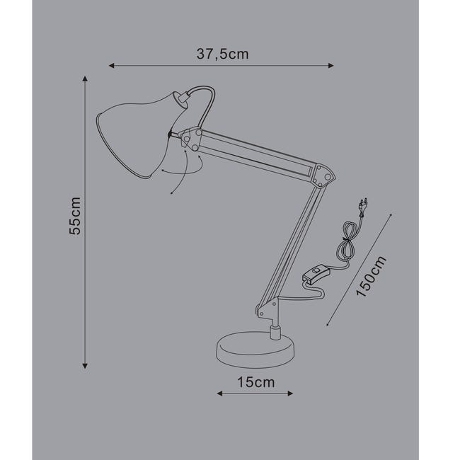 Lampka biurkowa Ennis zielona E27 Inspire
