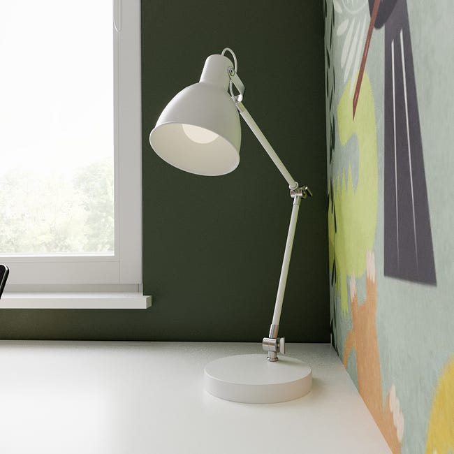 Lampka biurkowa HOUSE biała E27 MARKSLOJD