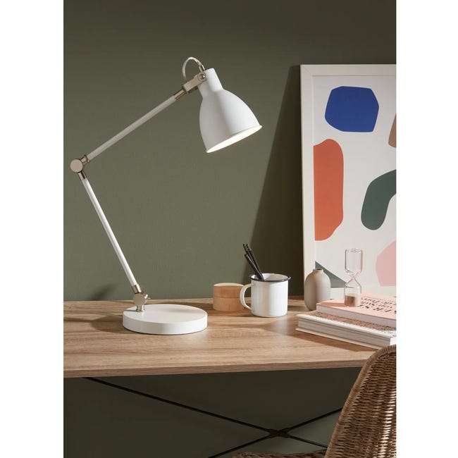 Lampka biurkowa HOUSE biała E27 MARKSLOJD