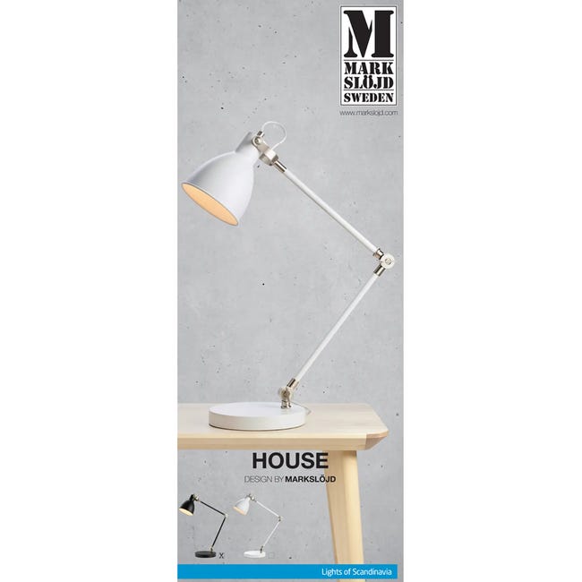 Lampka biurkowa HOUSE czarna E27 MARKSLOJD