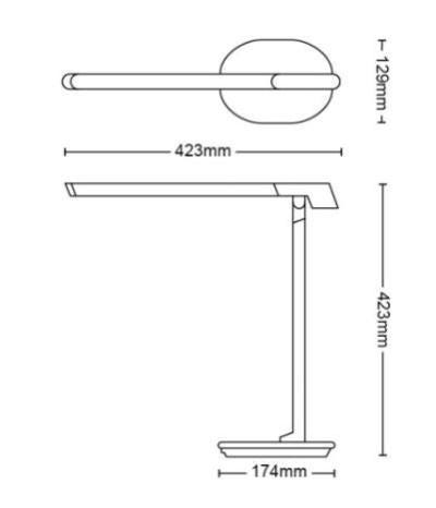Lampka biurkowa Ivory biało-czarna LED Philips