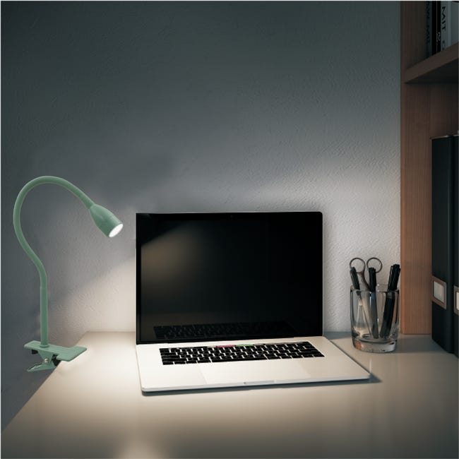 Lampka biurkowa Klips Gao zielona 420 lm LED Inspire