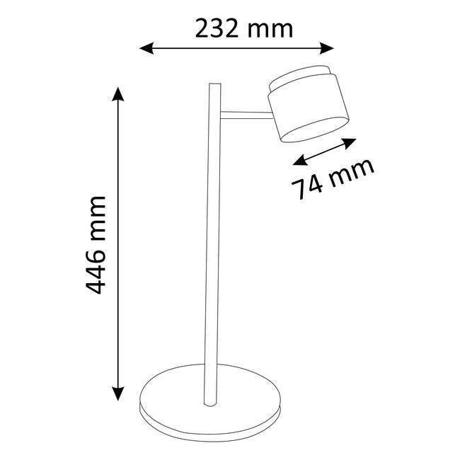 Lampka biurkowa Kubik biała LED Polux