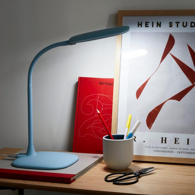 Lampka biurkowa Mei niebieska LED Inspire