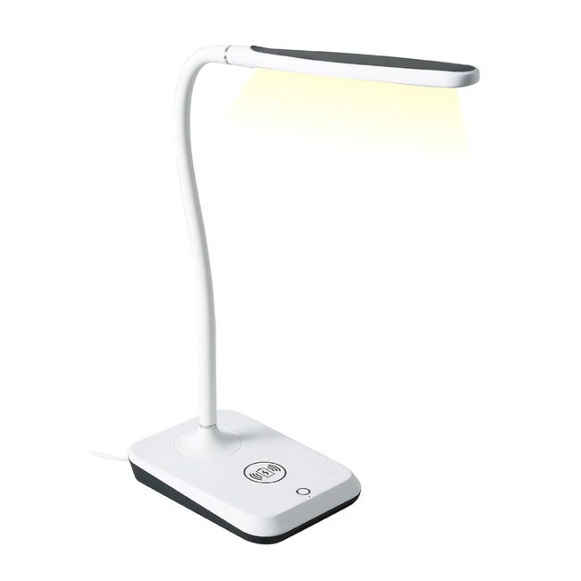 Lampka biurkowa Mesquite biała USB LED Inspire
