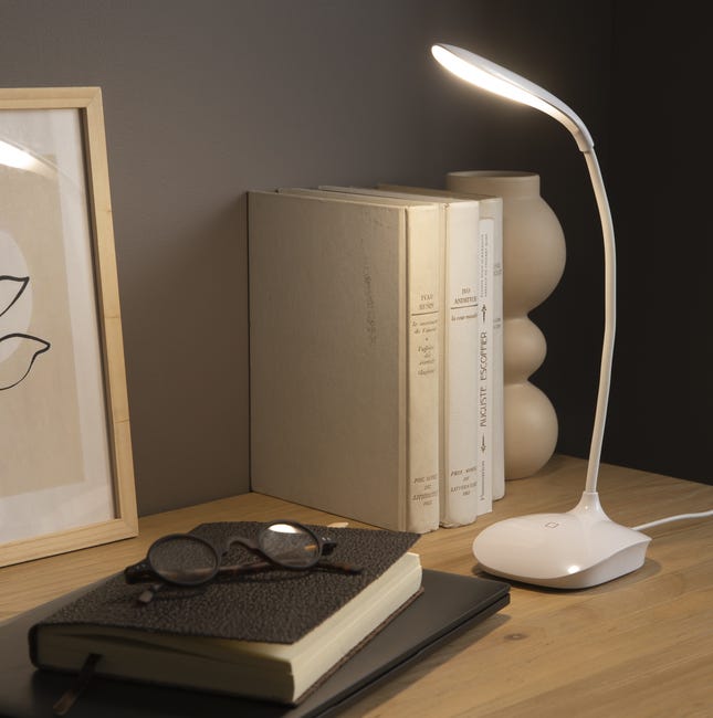 Lampka biurkowa Murray biała LED Inspire
