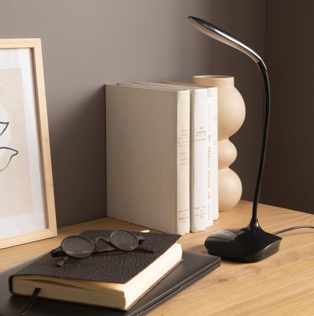Lampka biurkowa Murray czarna 200 lm LED Inspire