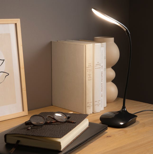 Lampka biurkowa Murray czarna 200 lm LED Inspire