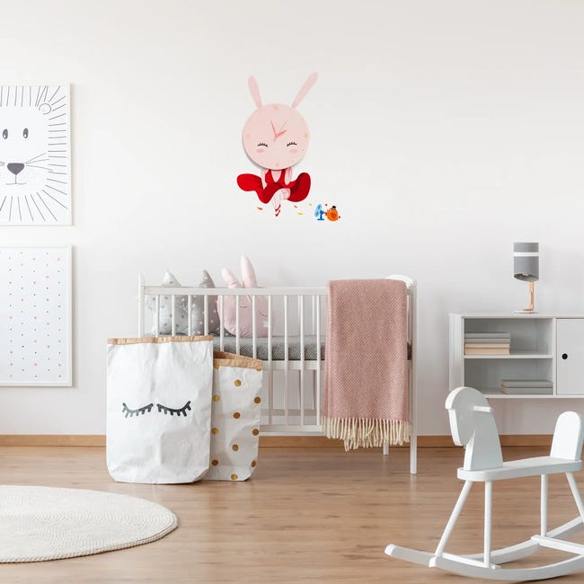 Lampka dziecięca z zegarem Królik beż LED Eko-Light
