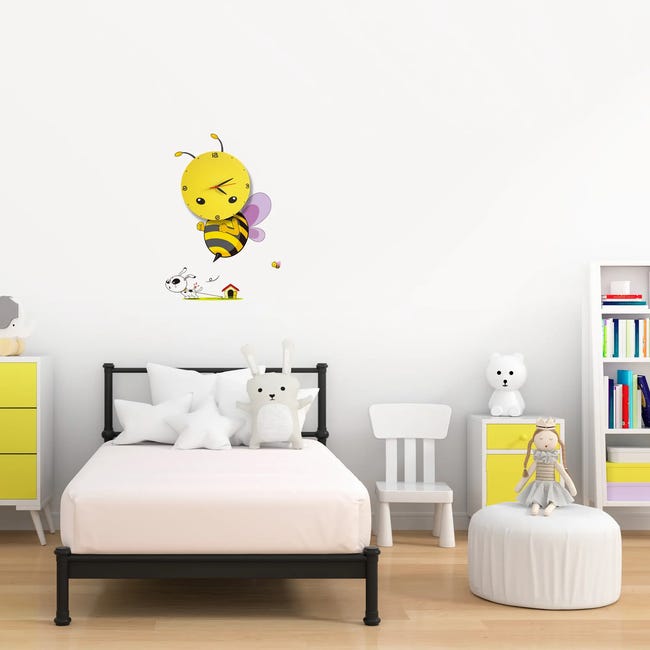 Lampka dziecięca z zegarem Pszczoła żółta LED Eko-Light
