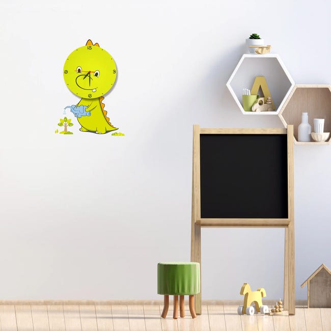 Lampka dziecięca z zegarem Smok zielona LED Eko-Light