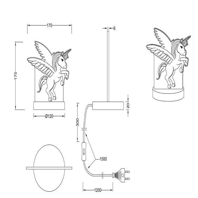 Lampka nocna Karo srebrna 400 lm LED Trio Lighting Inter