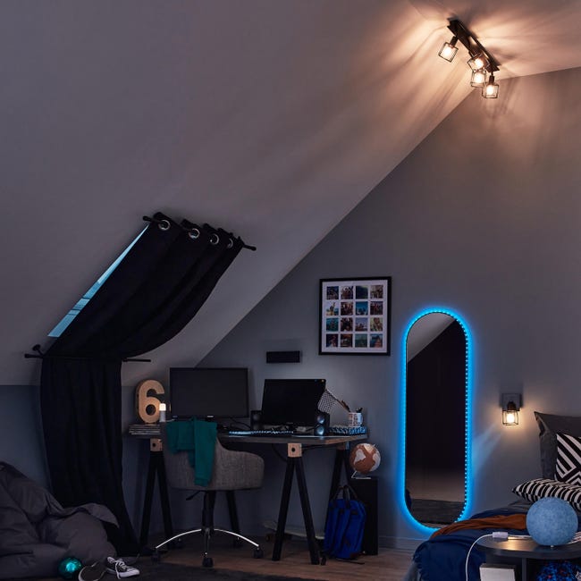 Lampka nocna Luli biała LED z funkcją latarki z USB Inspire