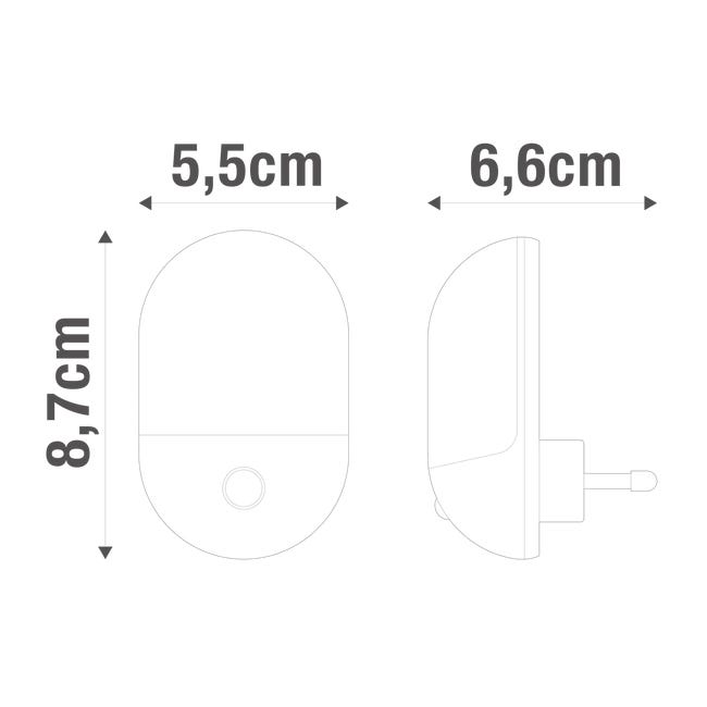 Lampka nocna Selon biała 15 lm LED Inspire