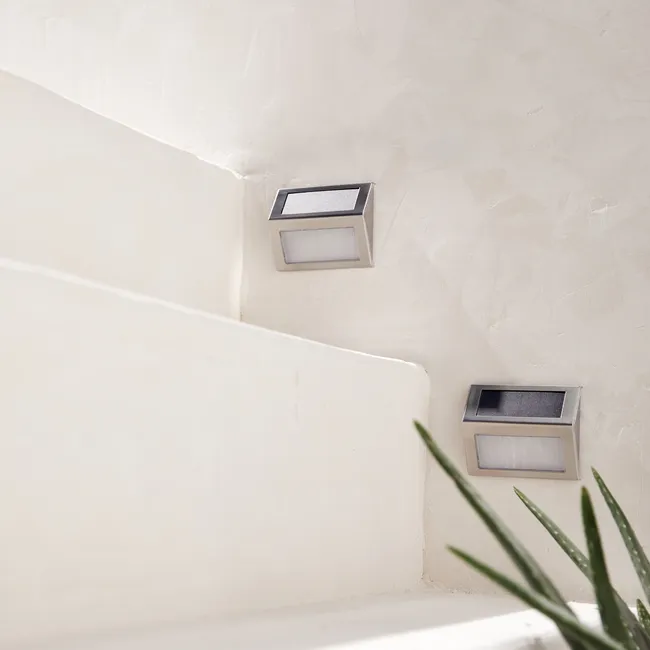 Lampka schodowa solarna 2 szt. Nils 25 lm IP44 Inox Inspire