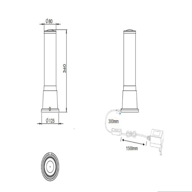 Lampka stołowa Jelly szara LED Trio Lighting Inter