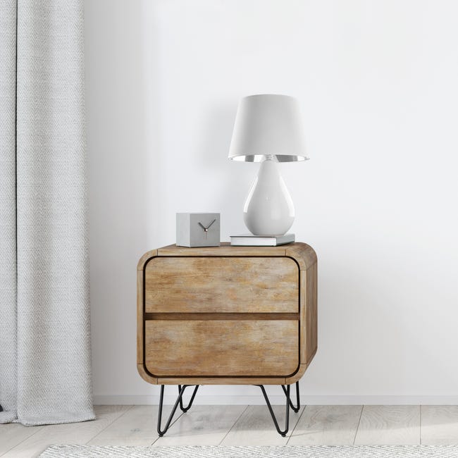 Lampka stołowa Lacrima biała E27 TK Lighting