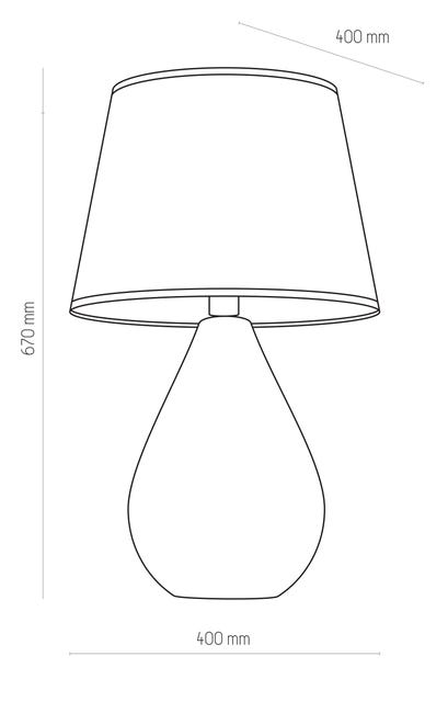 Lampka stołowa Lacrima biała E27 TK Lighting