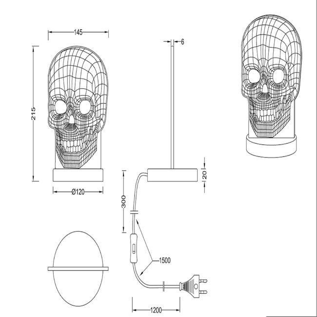 Lampka stołowa Skul LED Trio Lighting Inter
