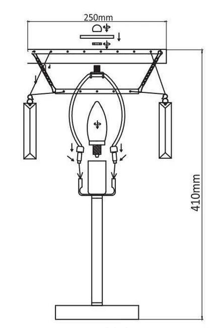 Lampka stołowa Vetro chrom E14 Light Prestige