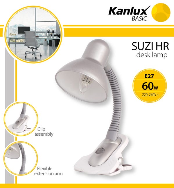 Lampka z klipsem SUZI niebieska E27 KANLUX