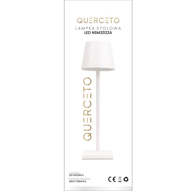 Lampka zewnętrzna Querceto biała USB 200 lm IP54 S&Garden