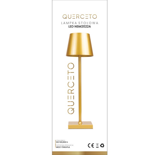 Lampka zewnętrzna Querceto złota USB 200 lm IP54 S&Garden	