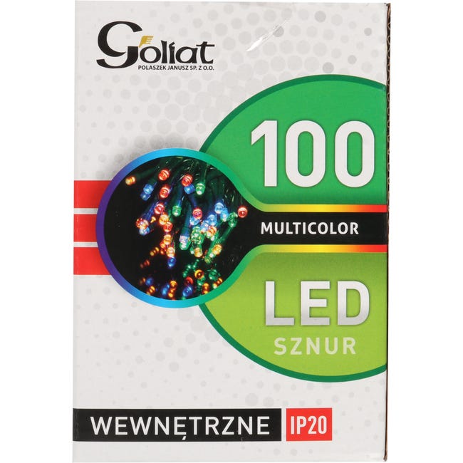 Lampki choinkowe wewnętrzne 1,5m 100 LED multikolor