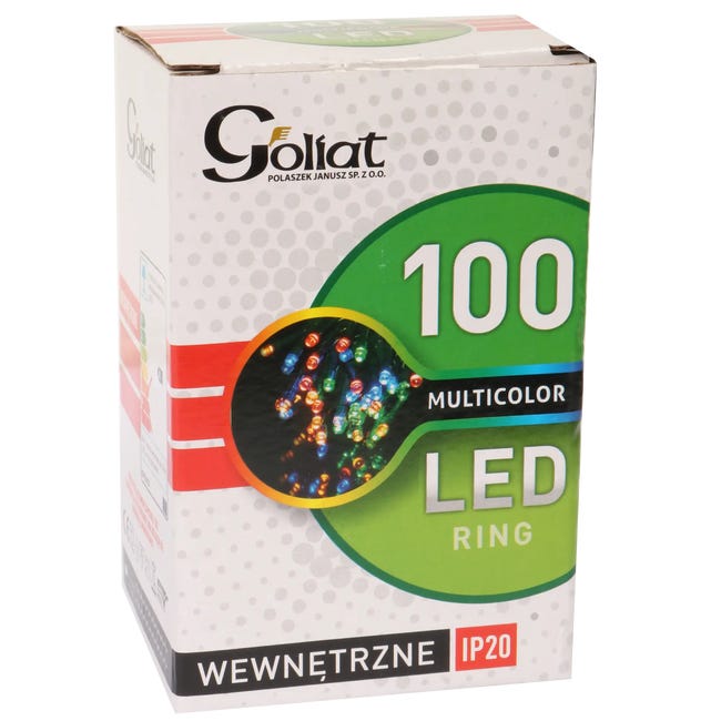 Lampki choinkowe wewnętrzne 13m 100 LED multikolor