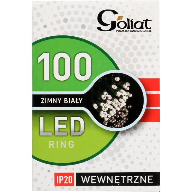 Lampki choinkowe wewnętrzne 13m 100 LED zimna biel