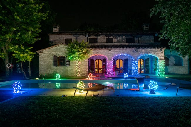 Lampki choinkowe wewnętrzne 20m 250 LED smart multikolor