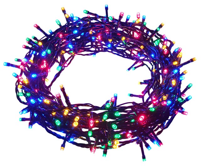 Lampki choinkowe wewnętrzne i zewnętrzne 350cm transformator 300 LED multikolor