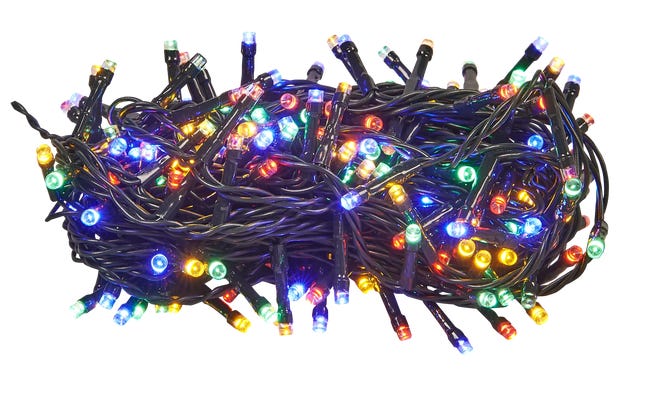Lampki choinkowe zewnętrzne 10m 200 LED multikolor 8 funkcji