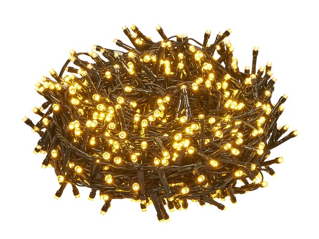 Lampki choinkowe zewnętrzne 15m 600 LED ciepła biel