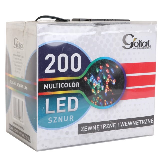 Lampki choinkowe zewnętrzne 16m 200 LED multikolor
