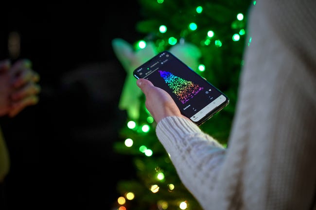 Lampki choinkowe zewnętrzne 20m 250 LED smart multikolor