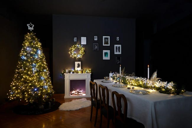 Lampki choinkowe zewnętrzne 20m 250 LED smart multikolor