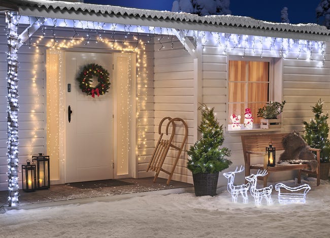 Lampki choinkowe zewnętrzne 20m 400 LED multikolor 8 funkcji