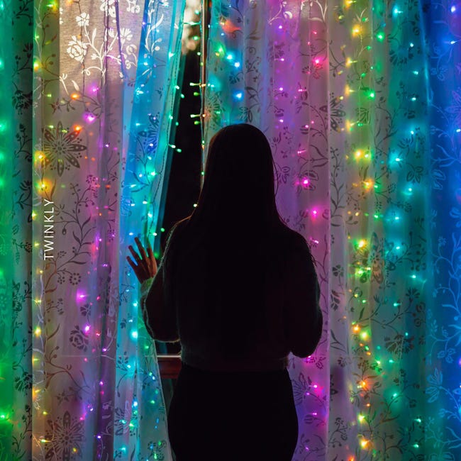 Lampki choinkowe zewnętrzne 210 LED smart RGB multikolor
