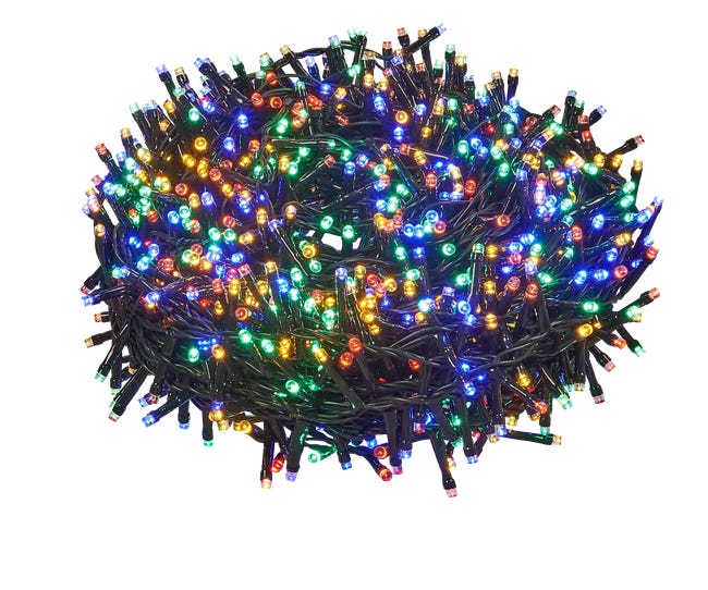 Lampki choinkowe zewnętrzne 25m 1000 LED multikolor
